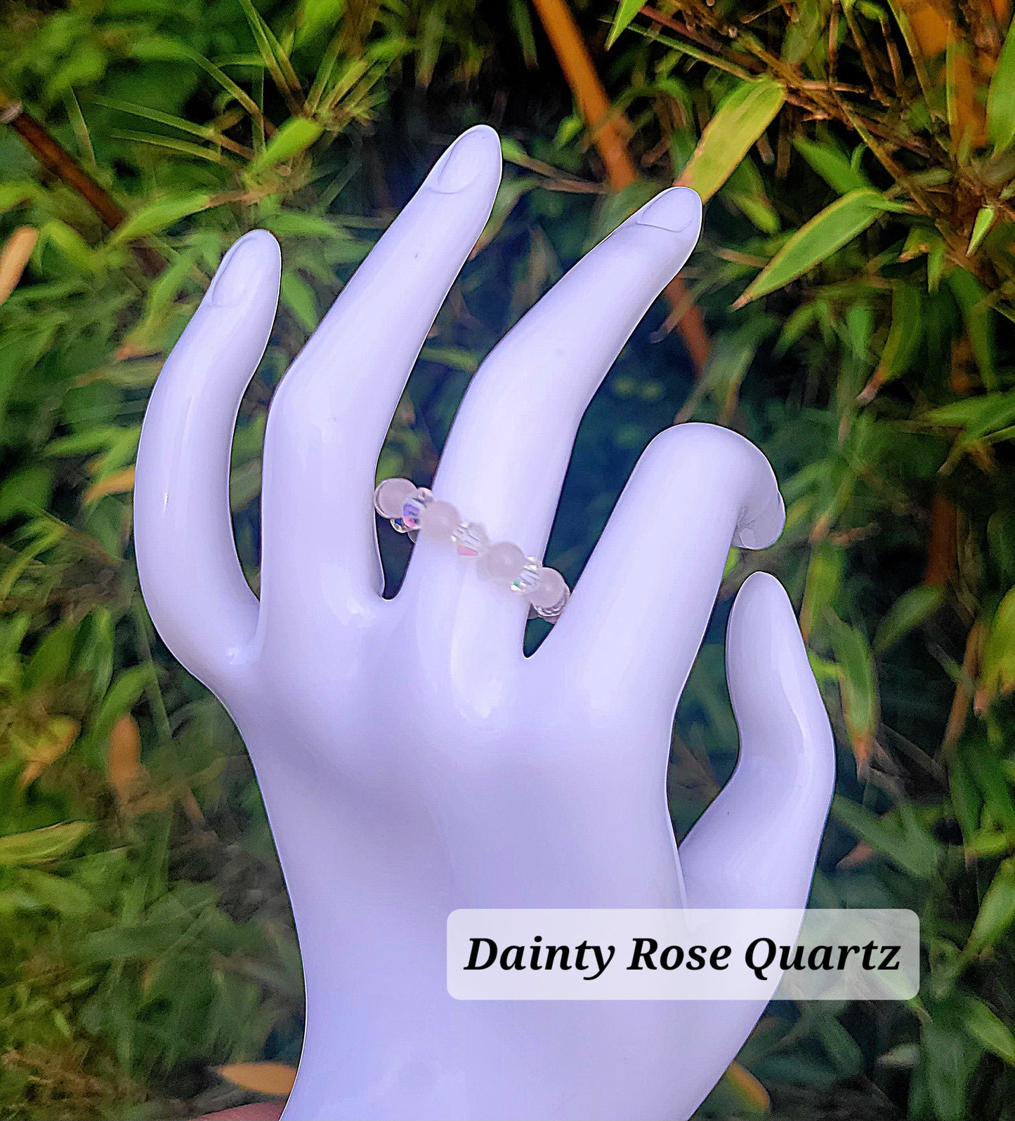 ROSE QUARTZ RING (DAINTY) - JEMZI LONDON