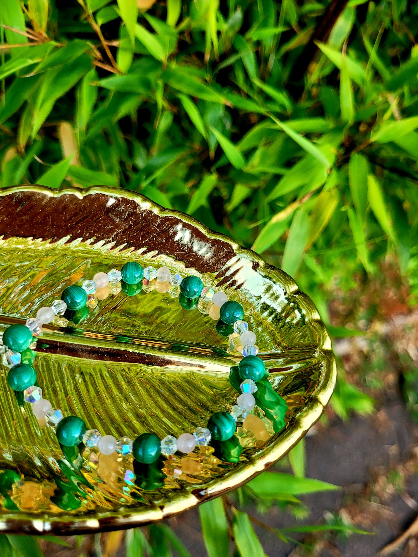 MALACHITE & ROSE QUARTZ BRACELET - JEMZI LONDON
