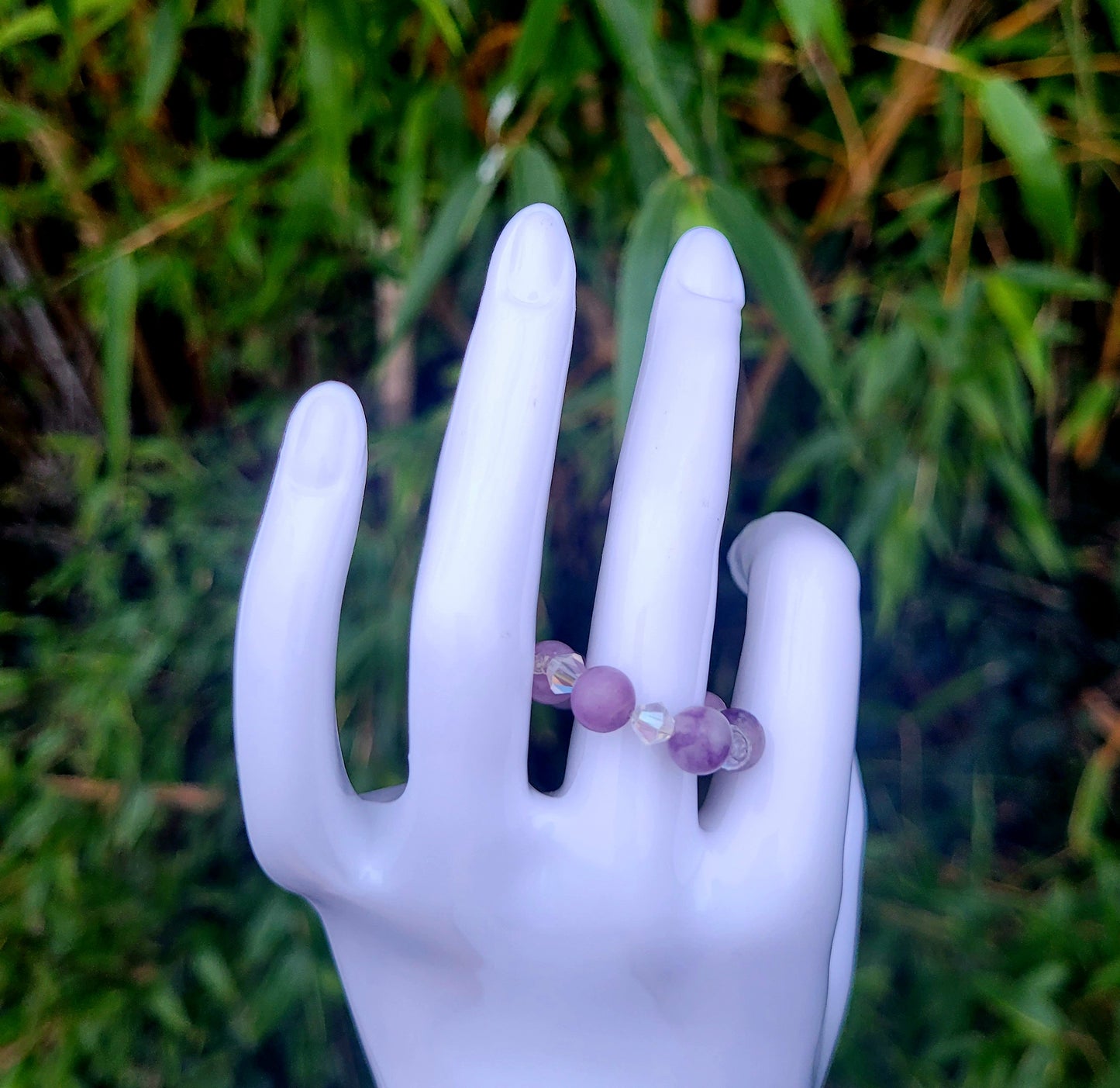 LILAC LEPIDOLITE RING - JEMZI LONDON