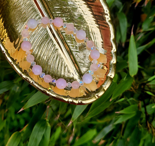 ROSE QUARTZ & PINK OPAL BRACELET- JEMZI LONDON