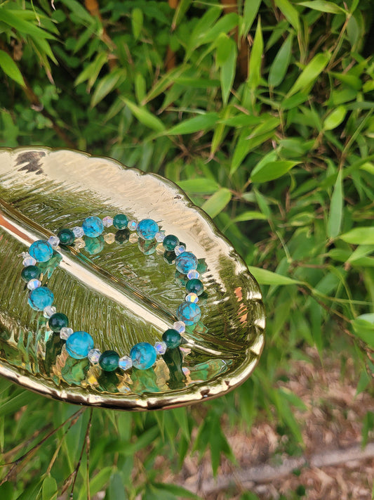 TURQUOISE & MALACHITE BRACELET - JEMZI LONDON