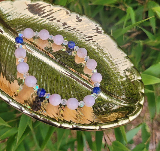 PINK KUNZITE & LAPIS LAZULI