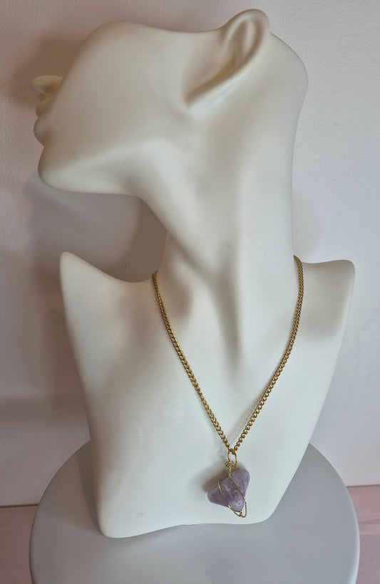 LEPIDOLITE NECKLACE- JEMZI LONDON