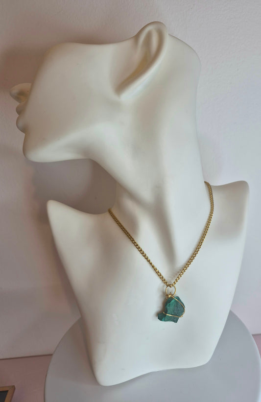 MALACHITE NECKLACE - JEMZI LONDON
