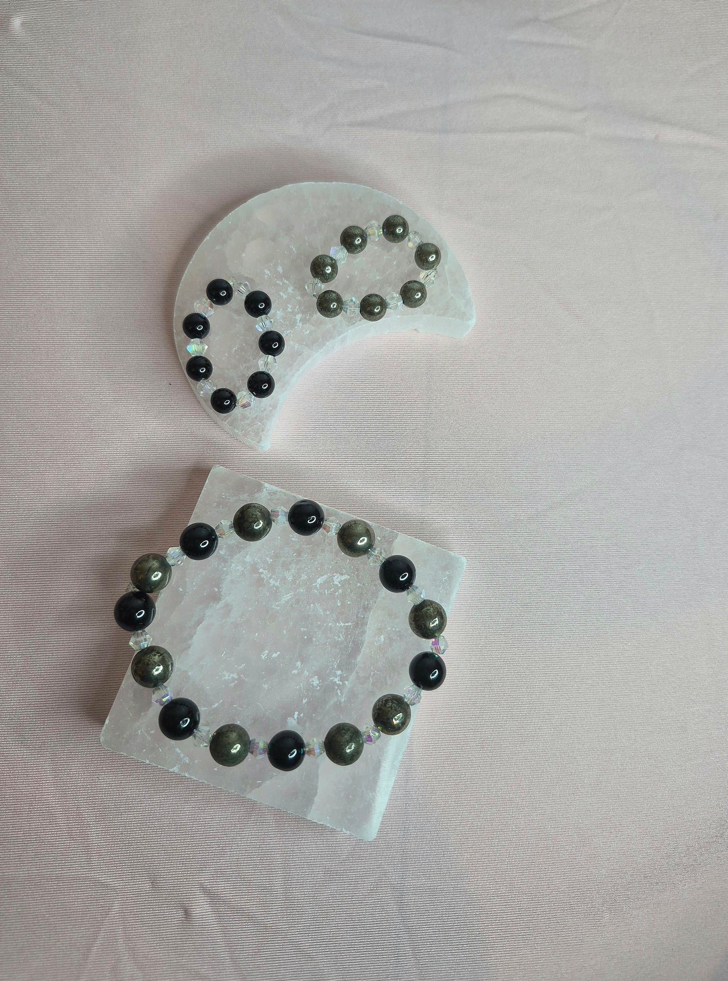 BLACK TOURMALINE & PYRITE BRACELET- JEMZI LONDON